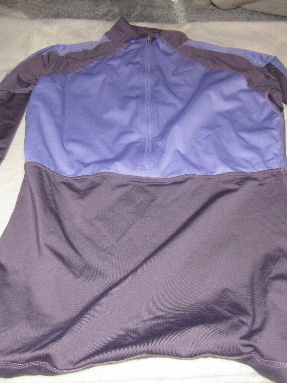 Nike Pro Purple 1/2 Zip Purple Lightweight Jacket size Large USED